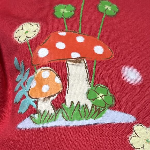 NEW Cinnamoroll Sanrio Sweatshirt Red Dubarry Mushroom Crew Neck - Size Large - Picture 8 of 11